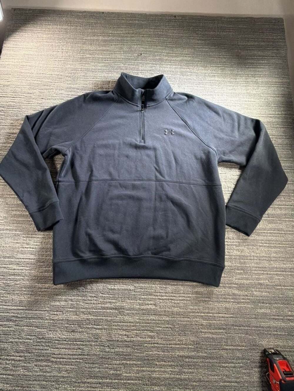 Under Armour Men's Large 1/4 Zip Pullover Sweatshirt Black